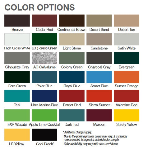 Rolling Sheet Doors - Light Duty Roll Up Sheet Doors (Multiple Sizes & Colours)
