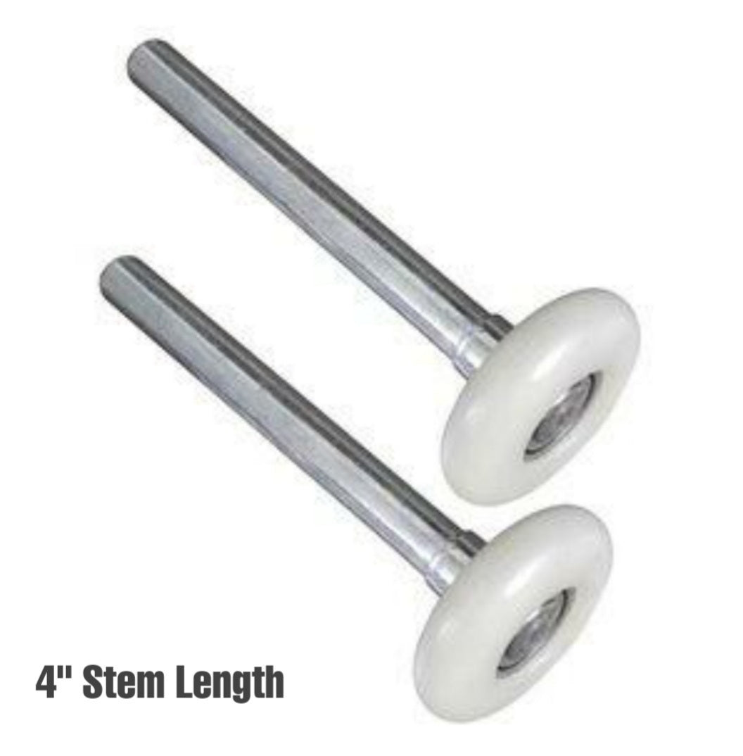 Garage Door Rollers (Standard Residential) Short Stem Nylon 2" Diameter 10-Ball Bearing (4" Stem) - 2 pack