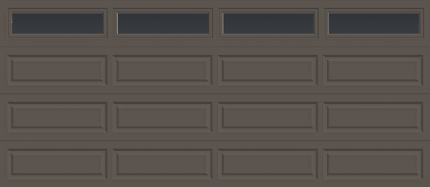 Insulated Double Garage Door - Traditional Series 16 ft. x 7 ft. 12.9 R-Value (Multiple Colours)