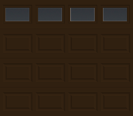 Insulated Single Garage Door - Traditional Series 9 ft. x 7 ft. 12.9 R-Value (Multiple Colours)