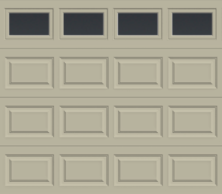Insulated Single Garage Door - Traditional Series 9 ft. x 7 ft. 12.9 R-Value (Multiple Colours)