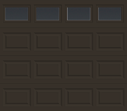 Insulated Single Garage Door - Traditional Series 9 ft. x 7 ft. 12.9 R-Value (Multiple Colours)