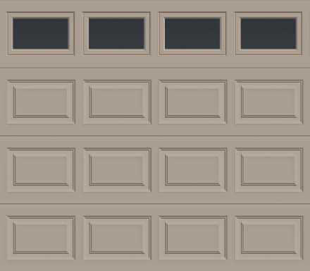 Insulated Single Garage Door - Traditional Series 9 ft. x 7 ft. 12.9 R-Value (Multiple Colours)